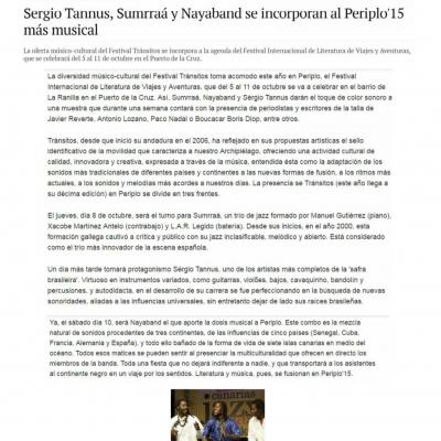 Sergio Tannus, Sumrraá and Nayaband join the Periplo'15